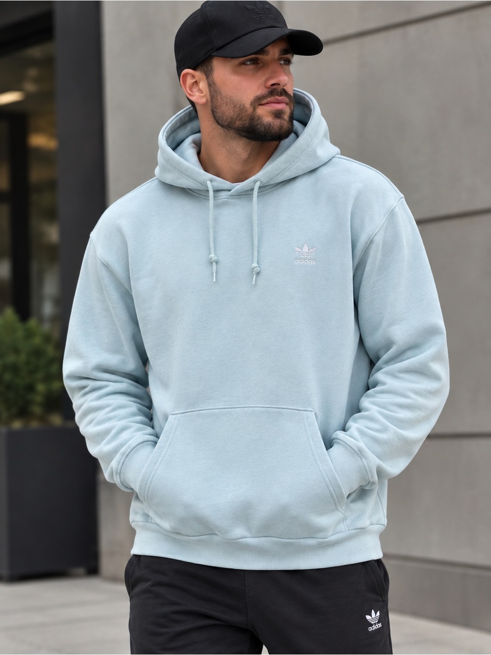 Adidas Light Blue Hoodie